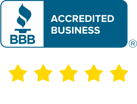 Real Geeks BBB Rating White Text