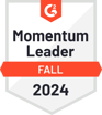 Real Geeks G2 Momentum Leader Fall 2024 Badge