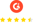 Real Geeks G2 Rating White Text