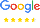 Real Geeks Google Rating White Text