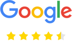 Real Geeks Google Rating White Text