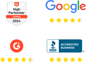 Real Geeks Ratings White Text